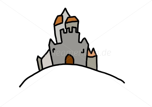 Burg Schloss Ritterburg mit Tuermen Zeichnung Illustration Pikto Burg Schloss Ritterburg mit Tuermen Zeichnung Illustration Pikto