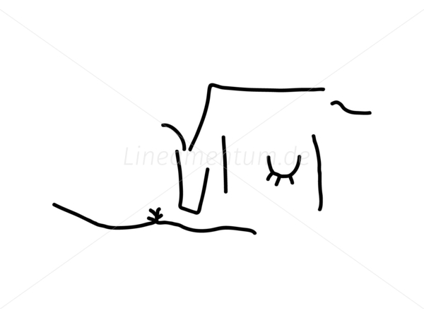 Kuh auf Weide mit Euter und Gras