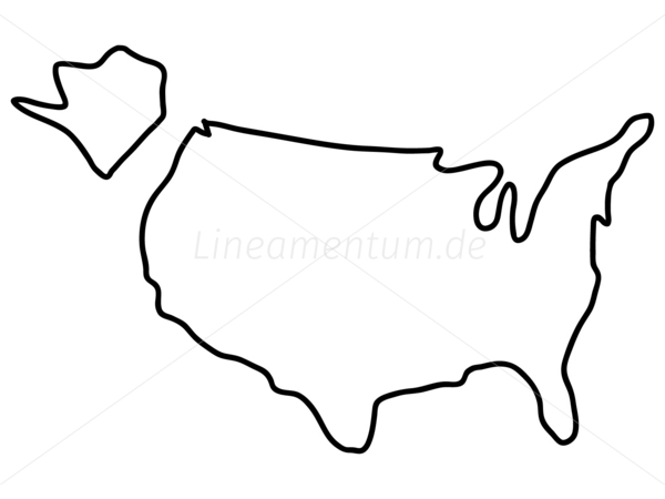 USA US United States Amerika Vereinigte Staaten Karte Landkarte