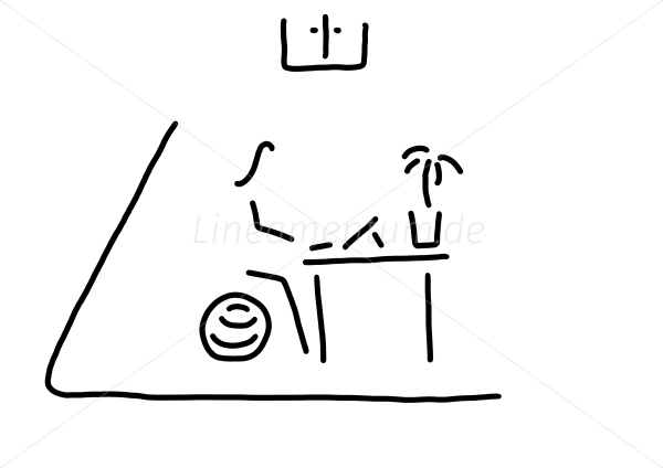 frau sitzt ergonomisch auf Ball in Büro frau sitzt ergonomisch auf Ball in Büro