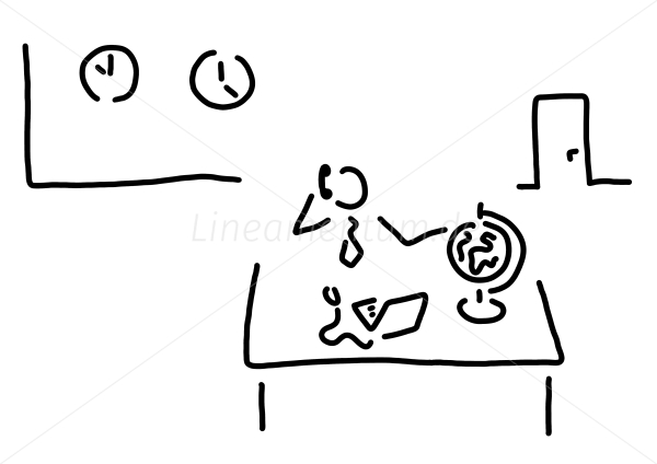 berufstaetiger am tisch mit kommunikation