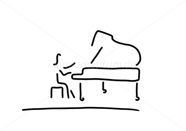 pianistin am klavier klavierspielen
