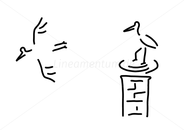 storch nest schornstein stoerche