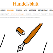 Illustration Website Wirtschaftszeitung